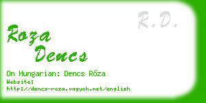 roza dencs business card